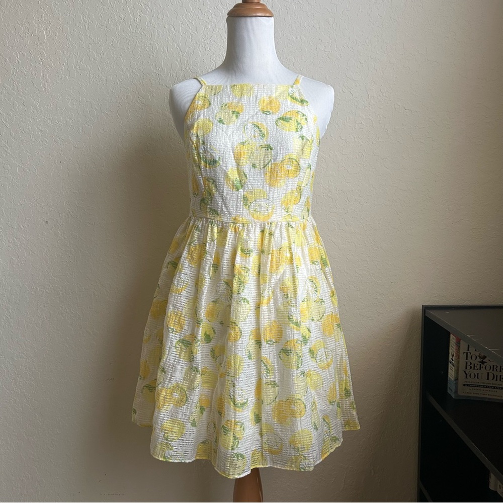Ann Taylor - Lemon Print Fit and Flare Dress